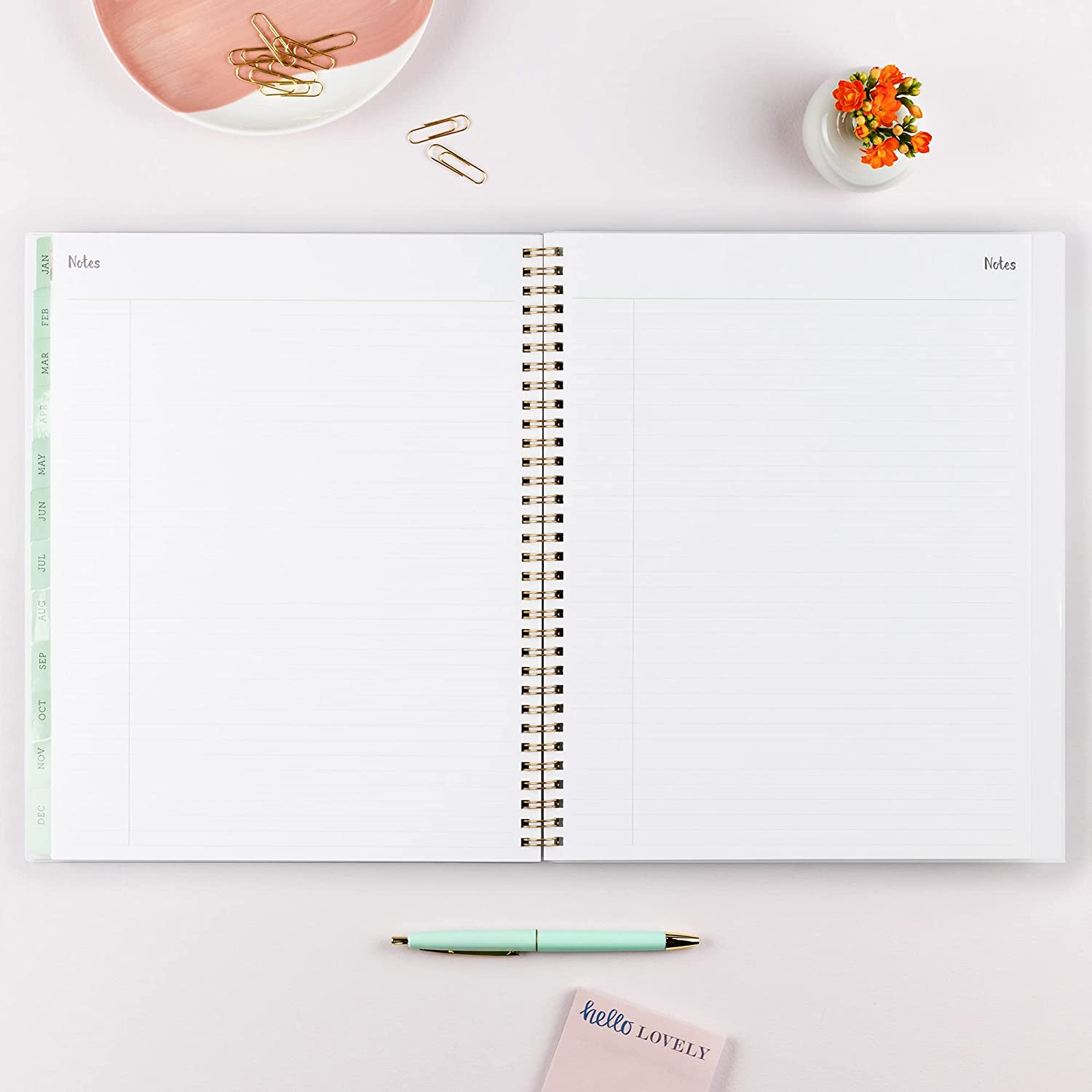 Blue Sky 2022 Weekly & Monthly Planner, 8.5" x 11", Frosted Flexible Cover, Wirebound, Laurel (135842) - Image 7